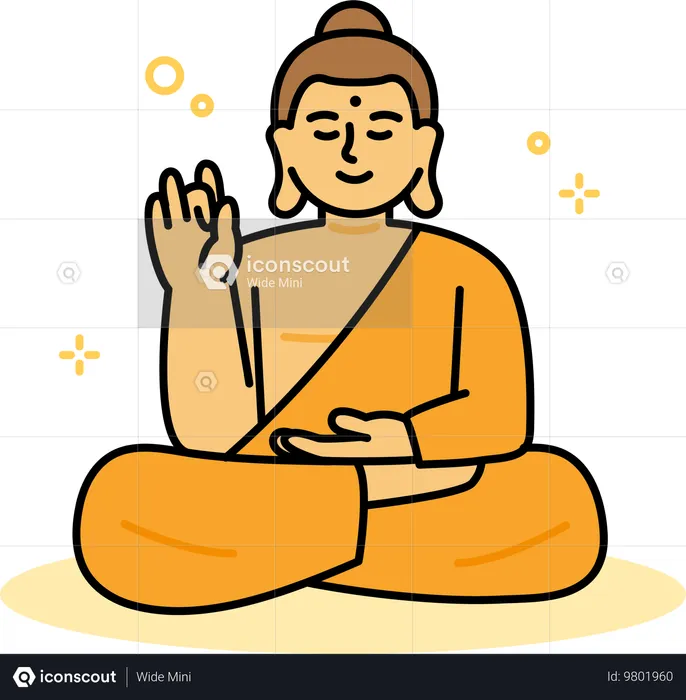 Budhha statue  Illustration