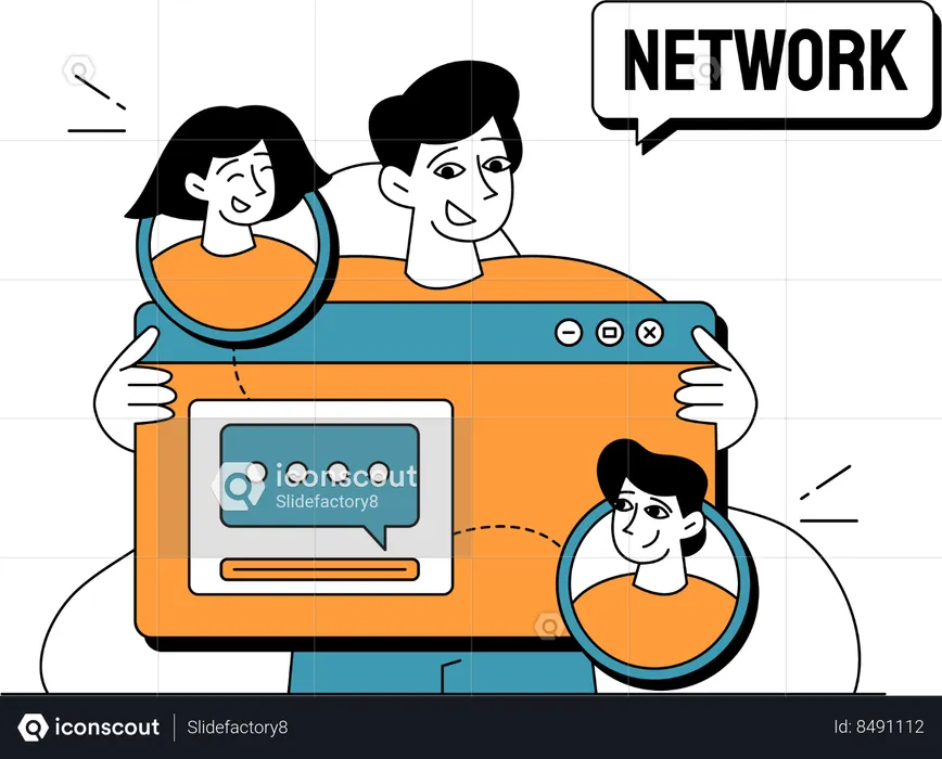 Build a Social Media Network  Illustration