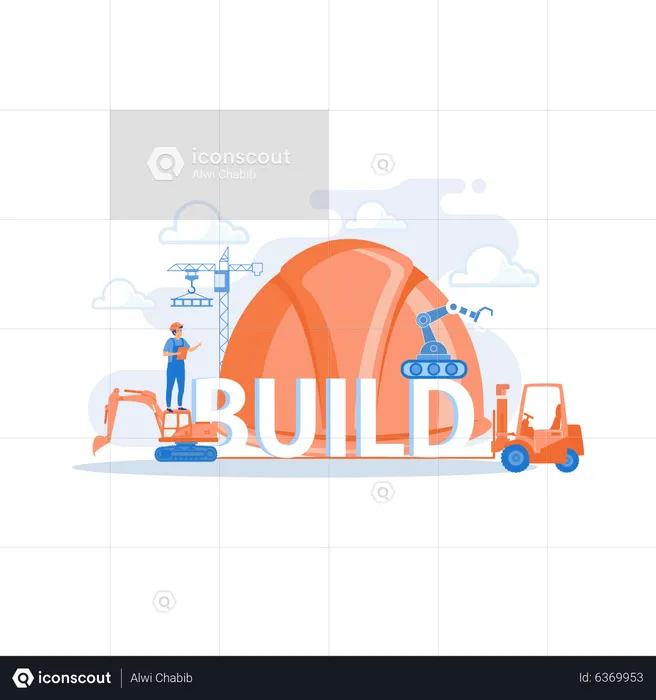 Building business transportation  Illustration