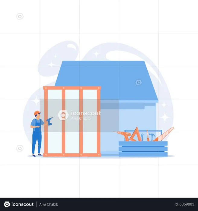 Building maintenance and home renovation  Illustration