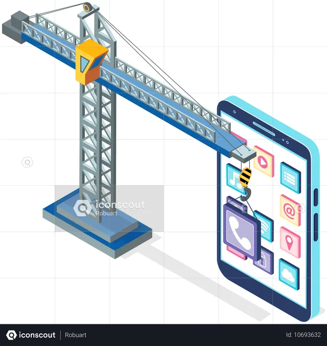 크레인을 이용한 스마트폰 인터페이스 구축  일러스트레이션