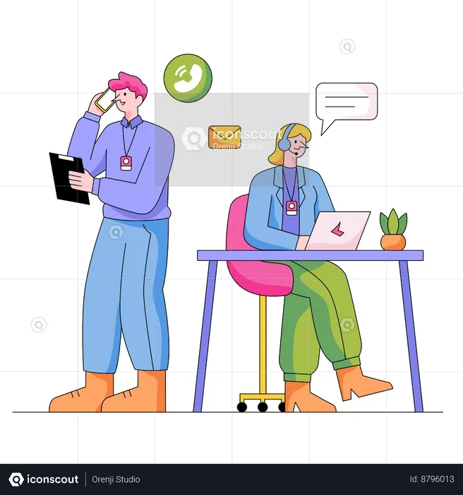 Bulk Admin Customer Service  Illustration