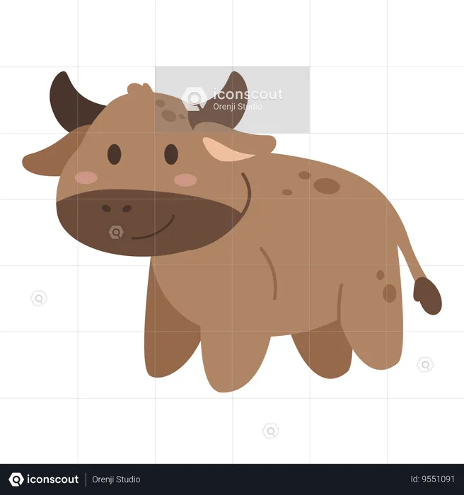 Bull calf  Illustration