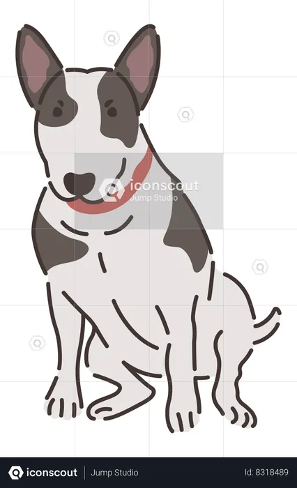 Bull terrier dog  Illustration