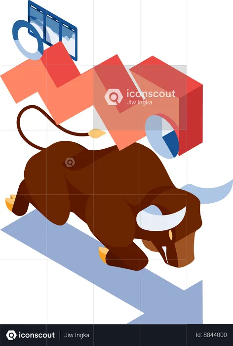 Bullish Stock Market and Investment  Illustration