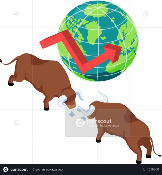 Bullish stock market condition  Illustration