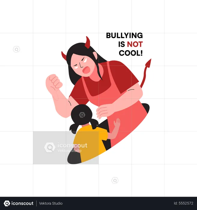 Bullying is not cool  Illustration