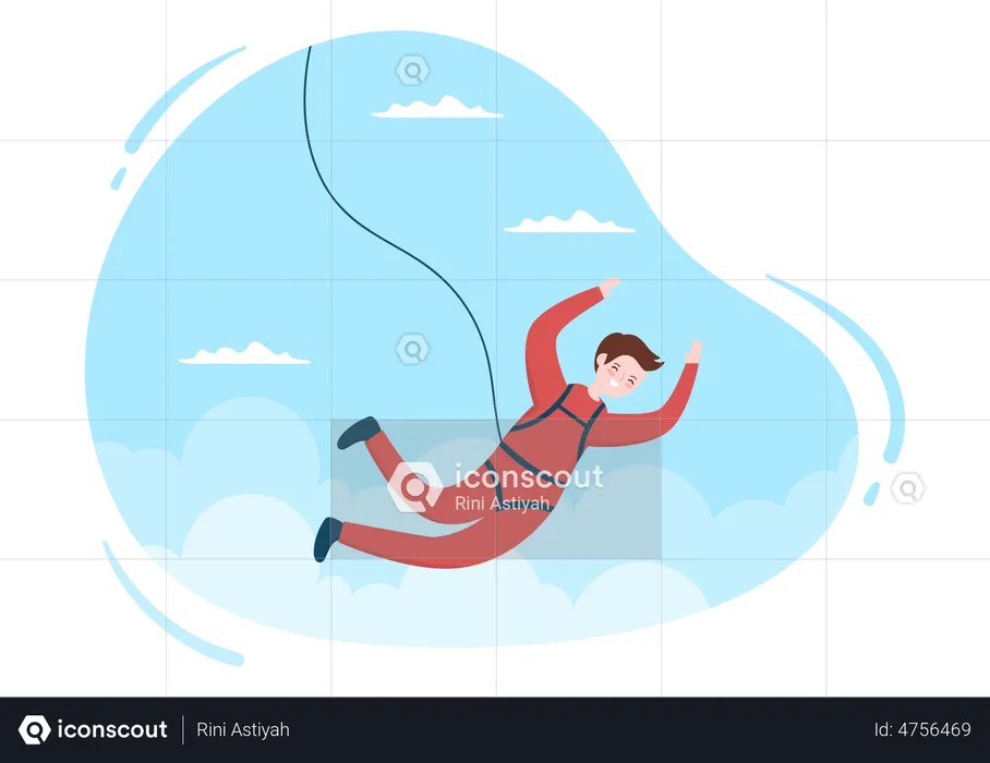 Bungee Jumping  Illustration