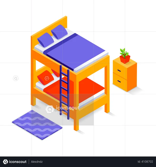 Bunk bed  Illustration