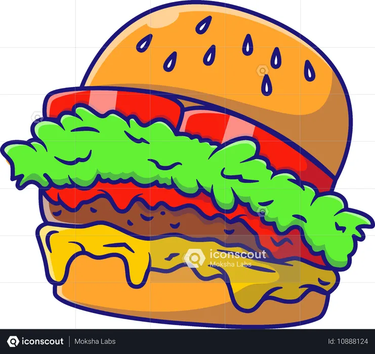 Burger de boeuf  Illustration