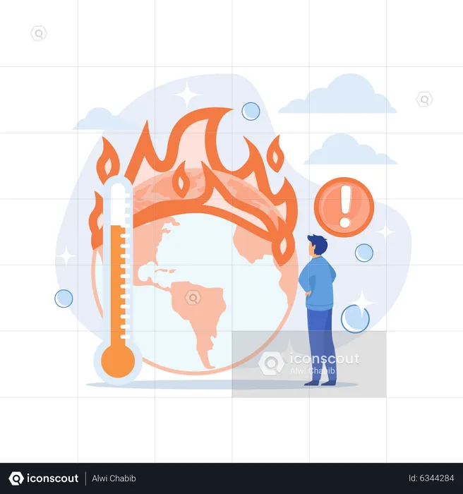 Burning Earth  Illustration