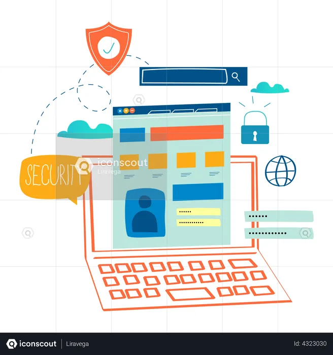 Business account security  Illustration