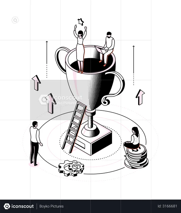 Business Achievement  Illustration