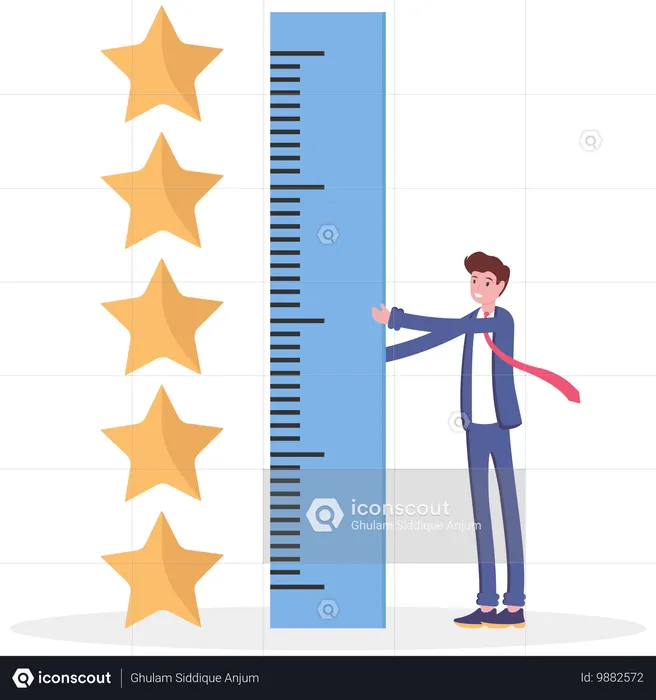 Business achievement level  Illustration