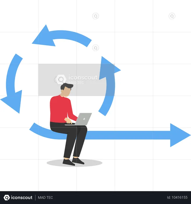 Agiles Projektmanagement für Unternehmen  Illustration