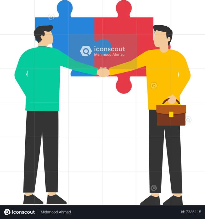 Business agreement partners  Illustration