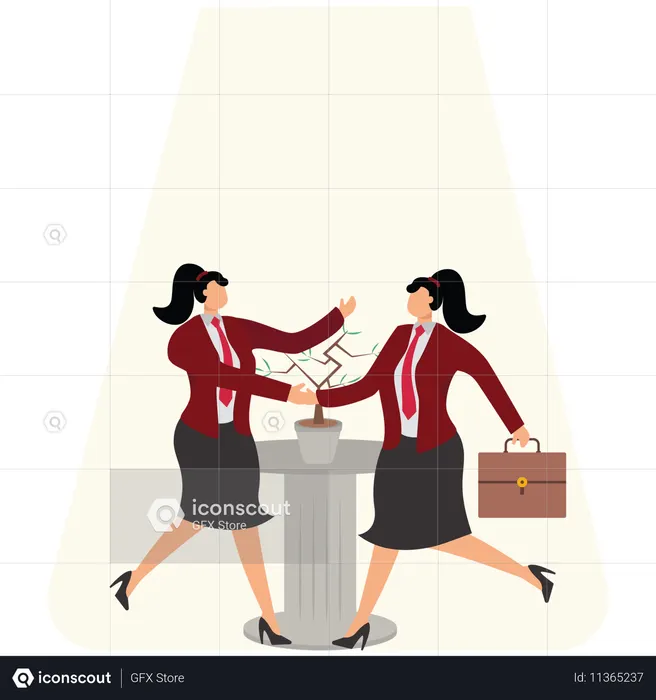 사업 성공을 돕는 사업 협정  일러스트레이션