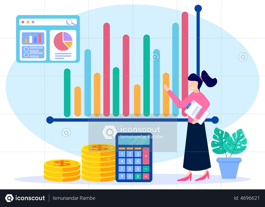 Best Business Analysis Illustration download in PNG & Vector format