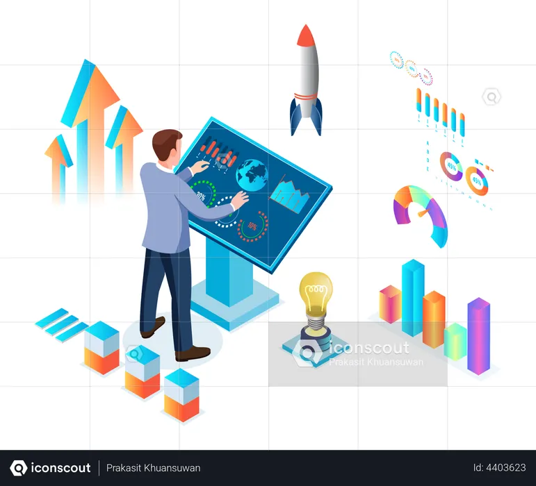 Business analysis data  Illustration