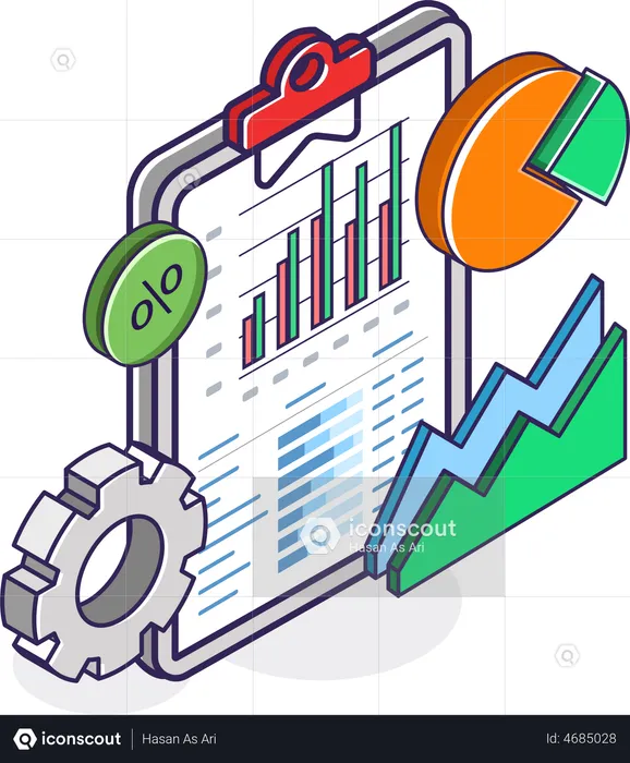 Business analysis data  Illustration