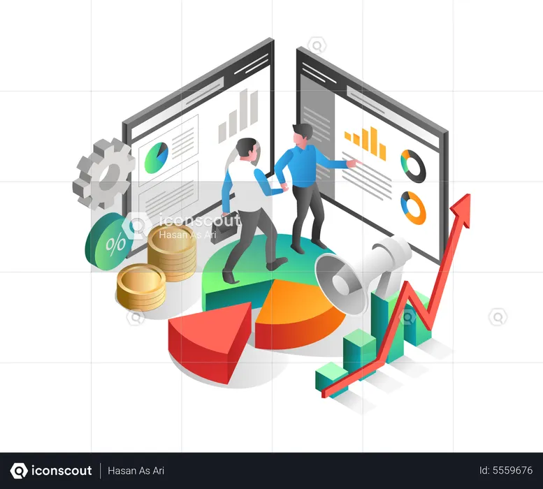 Business analysis data  Illustration