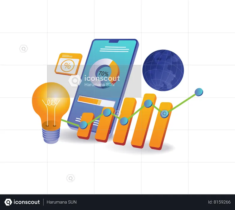 Business analysis idea  Illustration