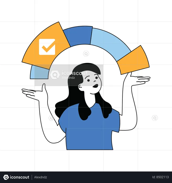 Business analytics graph  Illustration