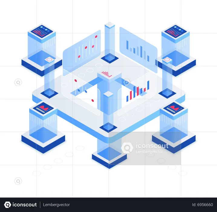 Business analytics graph  Illustration