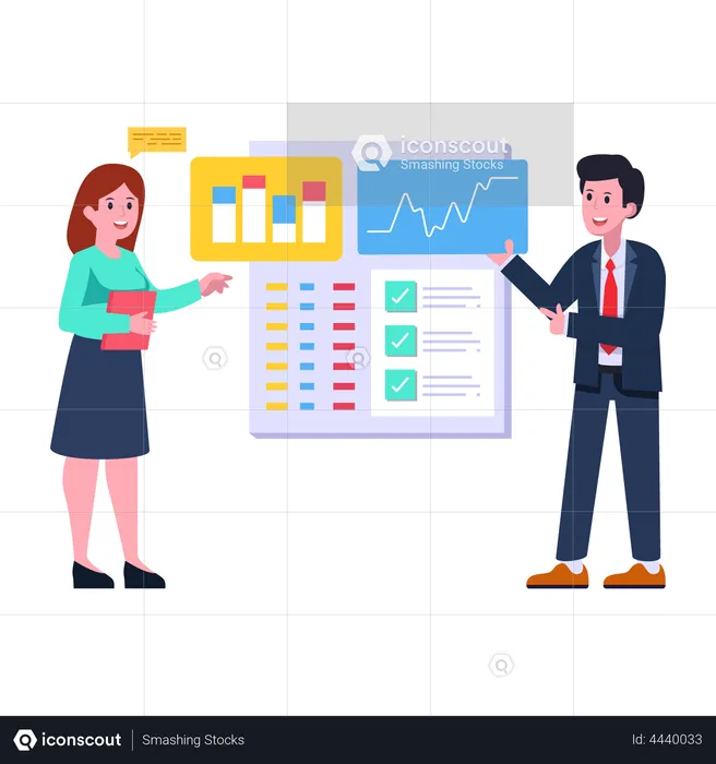 Business Analytics Graph  Illustration