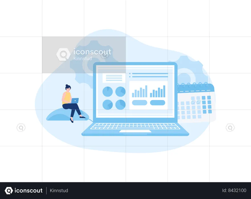 Business analytics report  Illustration