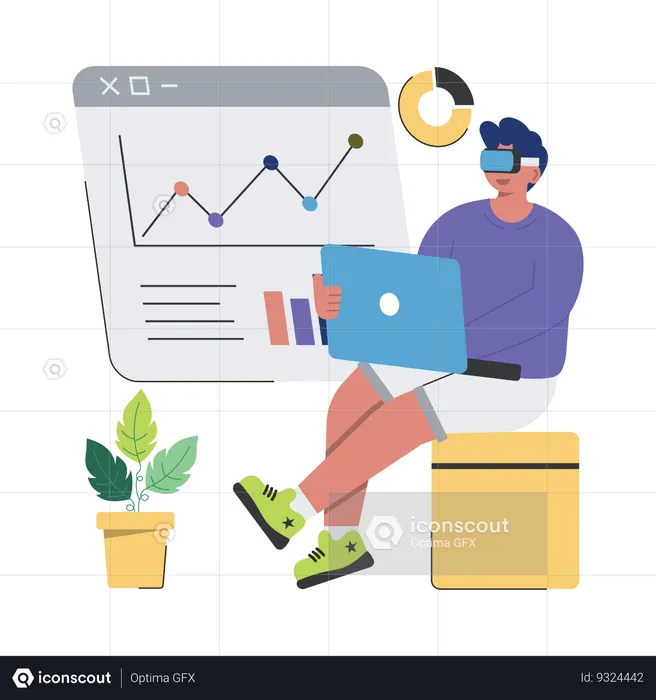 Business Analytics Using Metaverse  Illustration