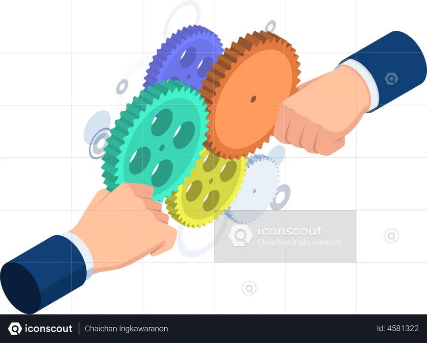 Business and teamwork  Illustration