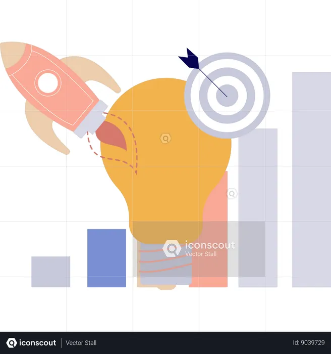 Business bar graph being shown  Illustration