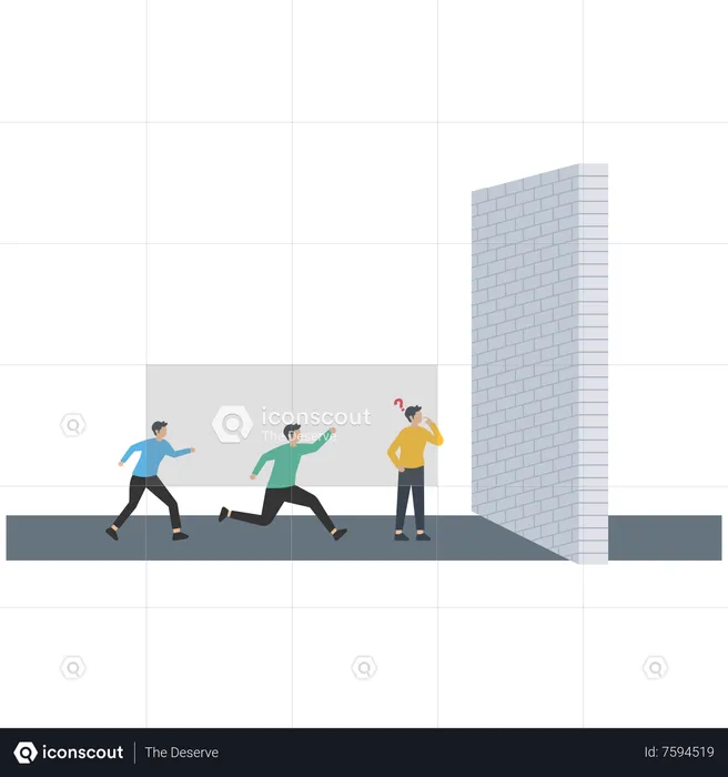 Business barrier  Illustration