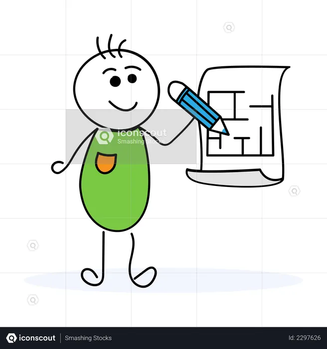 Business Blueprint  Illustration