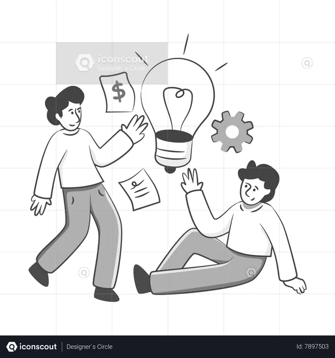 Business Brainstorming  Illustration