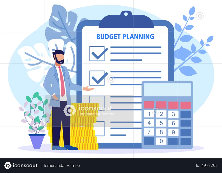 Business budget plan  Illustration