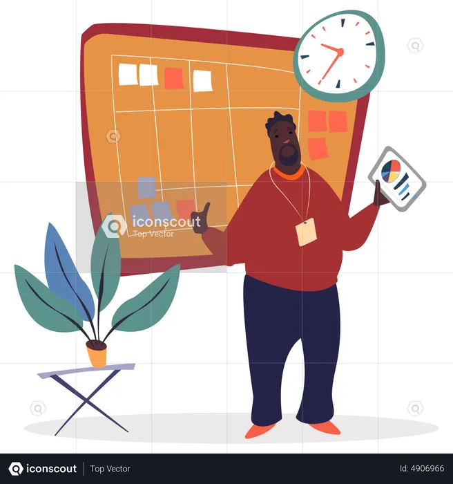 Business calendar schedule management  Illustration