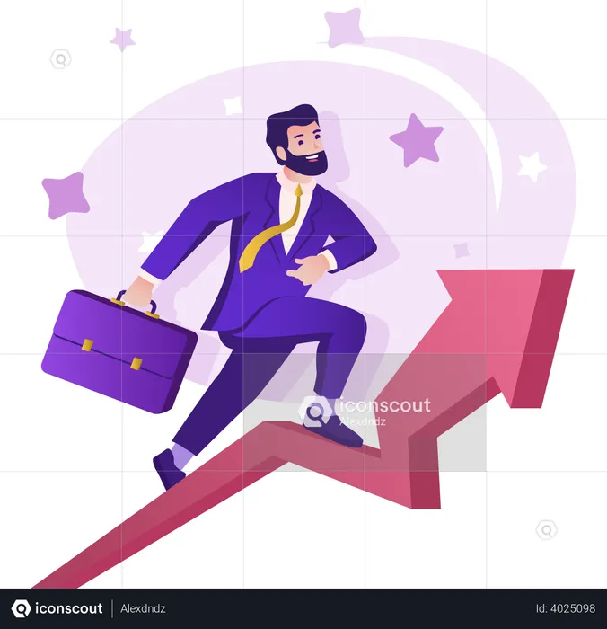 Business career growth  Illustration