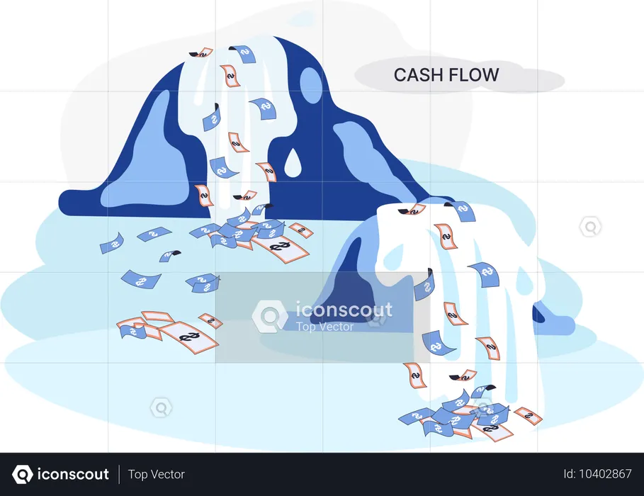 Business cash flow  Illustration