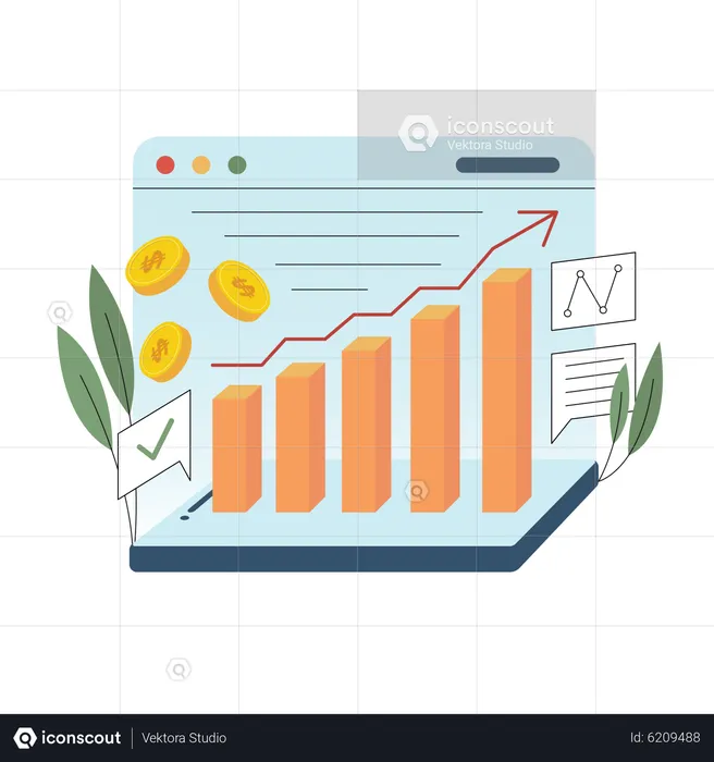 Business Charts Analytics  Illustration