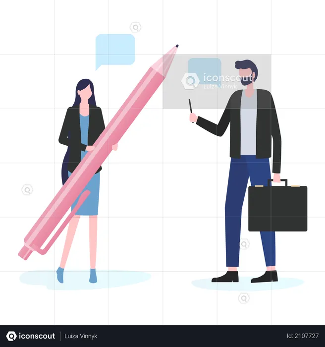 Business chat  Illustration