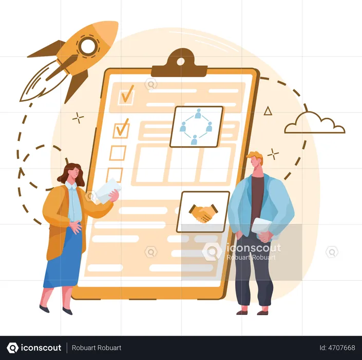 Business Checklist  Illustration