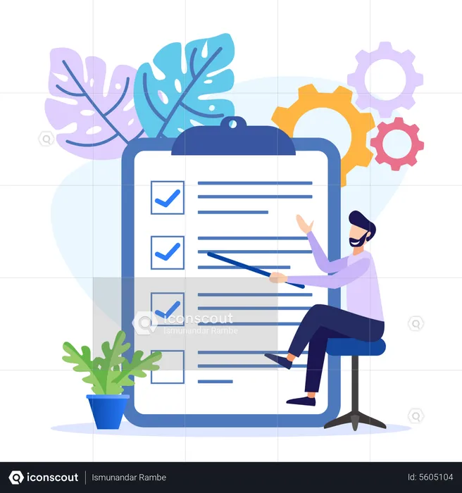 Business Checklist  Illustration