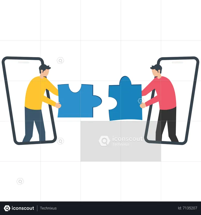 Business Collaboration Of Employees  Illustration