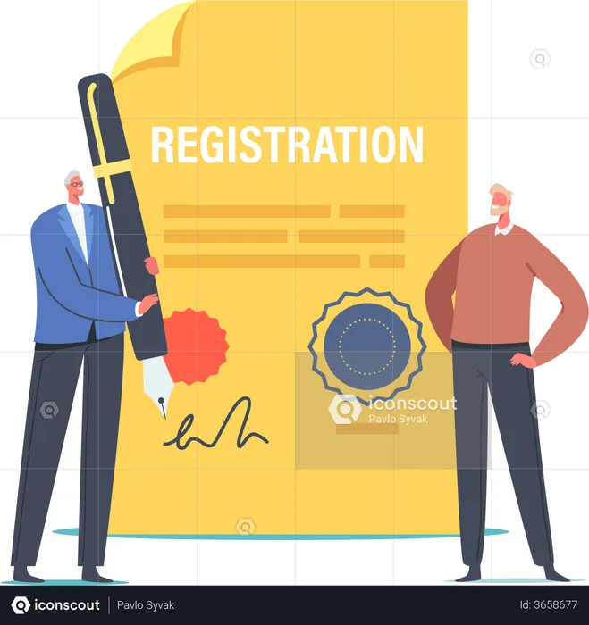 Business Company Registration  Illustration