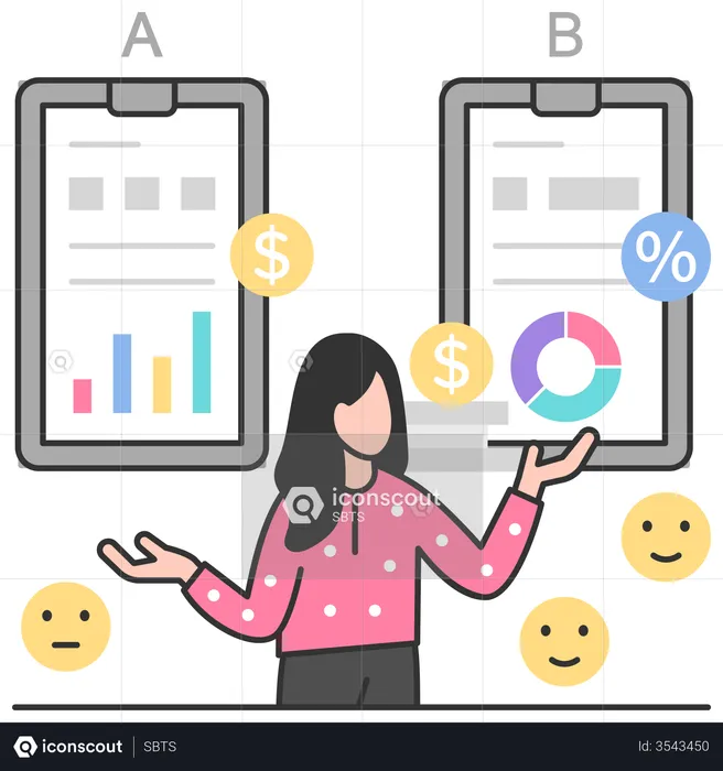 Business comparison  Illustration