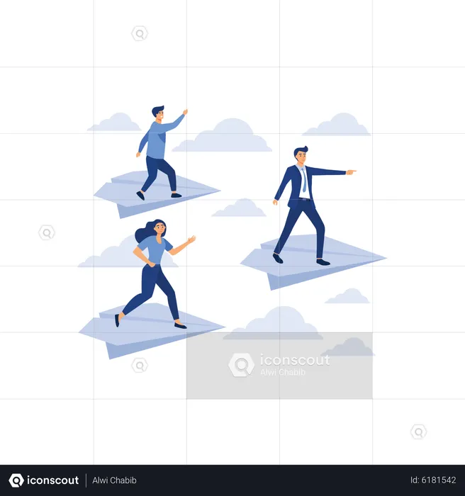 Business competition  Illustration