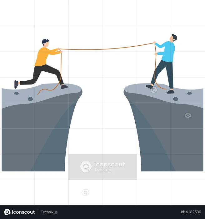 Business competition between business rivals  Illustration
