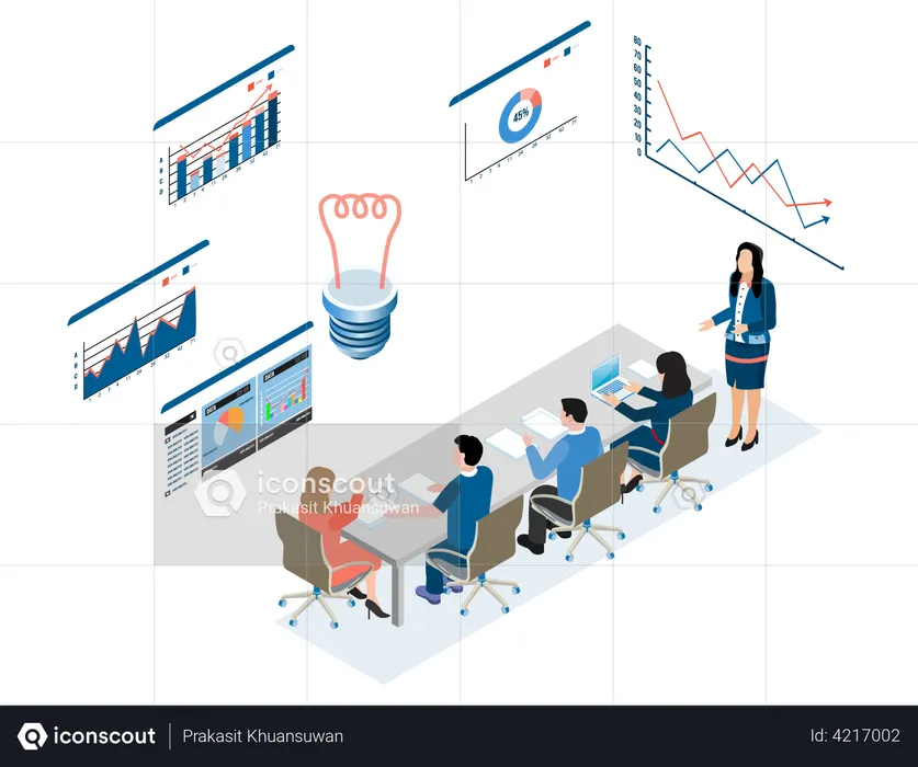 Business conference meeting  Illustration